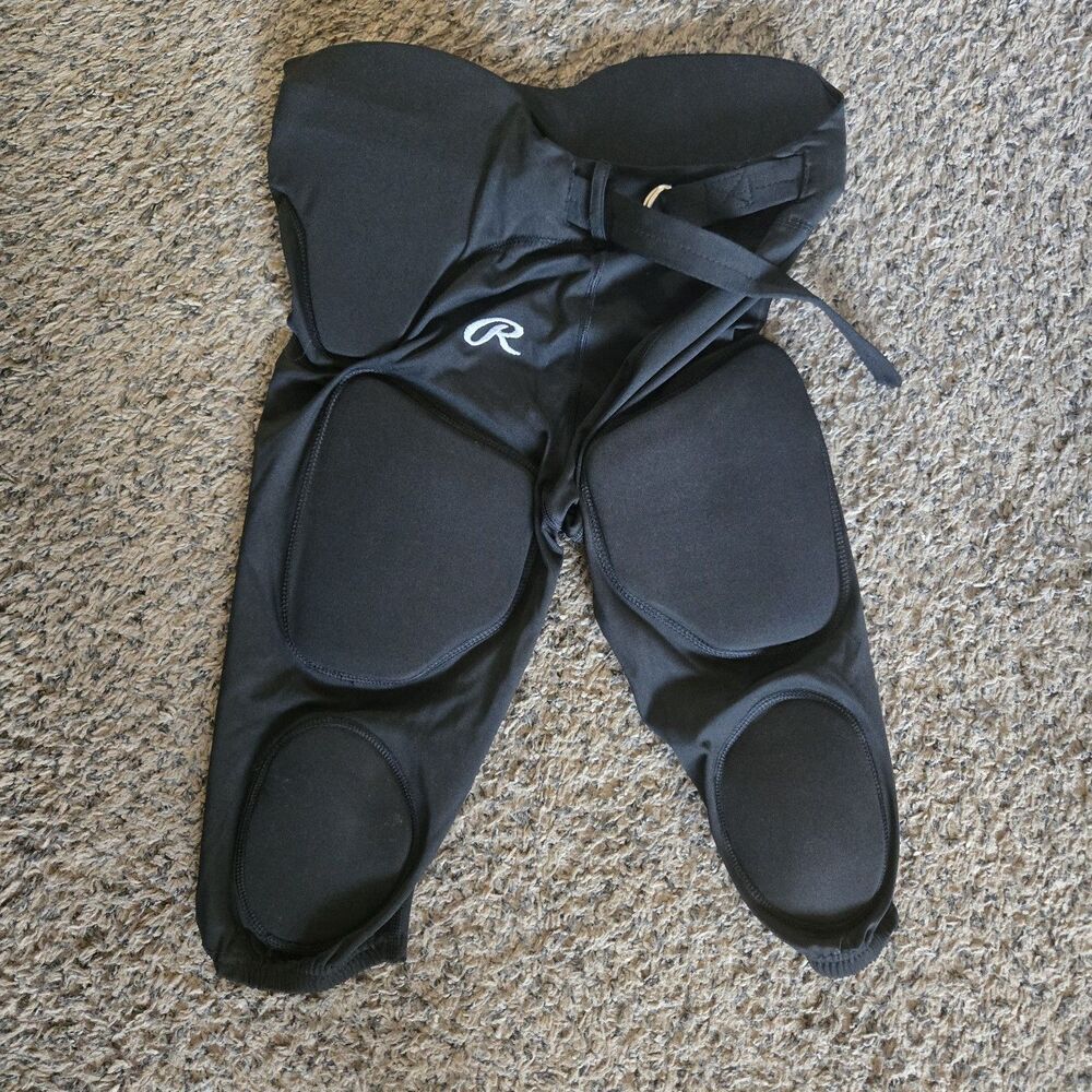 Rawlings Youth XL Football Padded Compression Pants Integrated Pads Black NWOT